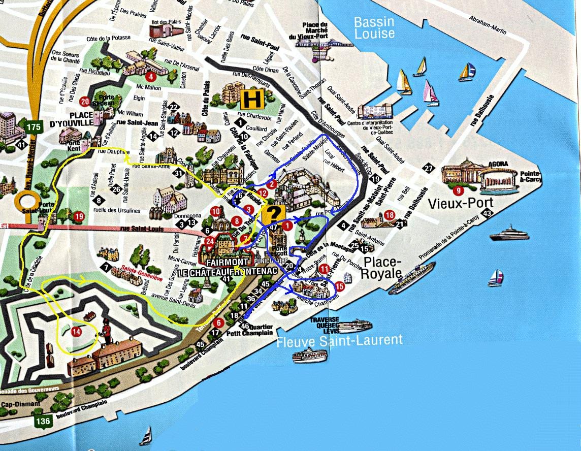 แผนที่ของเก่าของคูเบ็คด้ว attractions