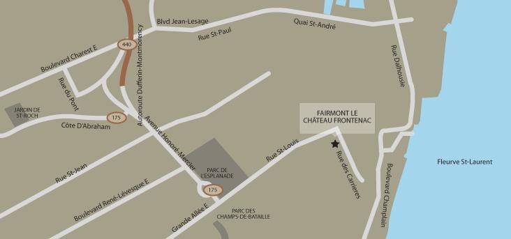 แผนที่ของ chateau frontenac