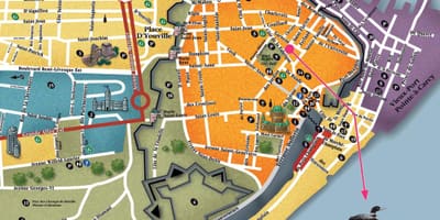 แผนที่ของเมืองเมืองเที่ยวชมสถานที่ 