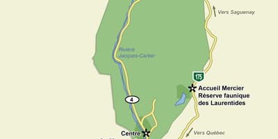 แผนที่ของ jacques รื่องระดับชาติสวนร่องรอย